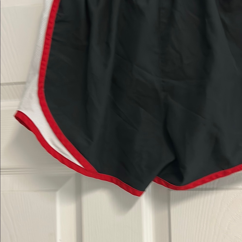 Nike Women's Black Shorts with Red and White Accents - Picture 10 of 14
